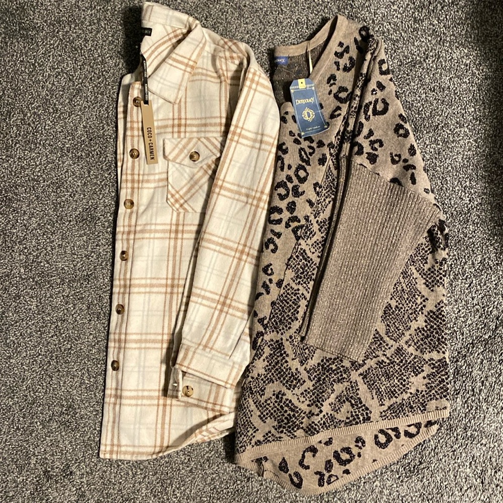 New with tags Fall Jacket and Cute Sweater